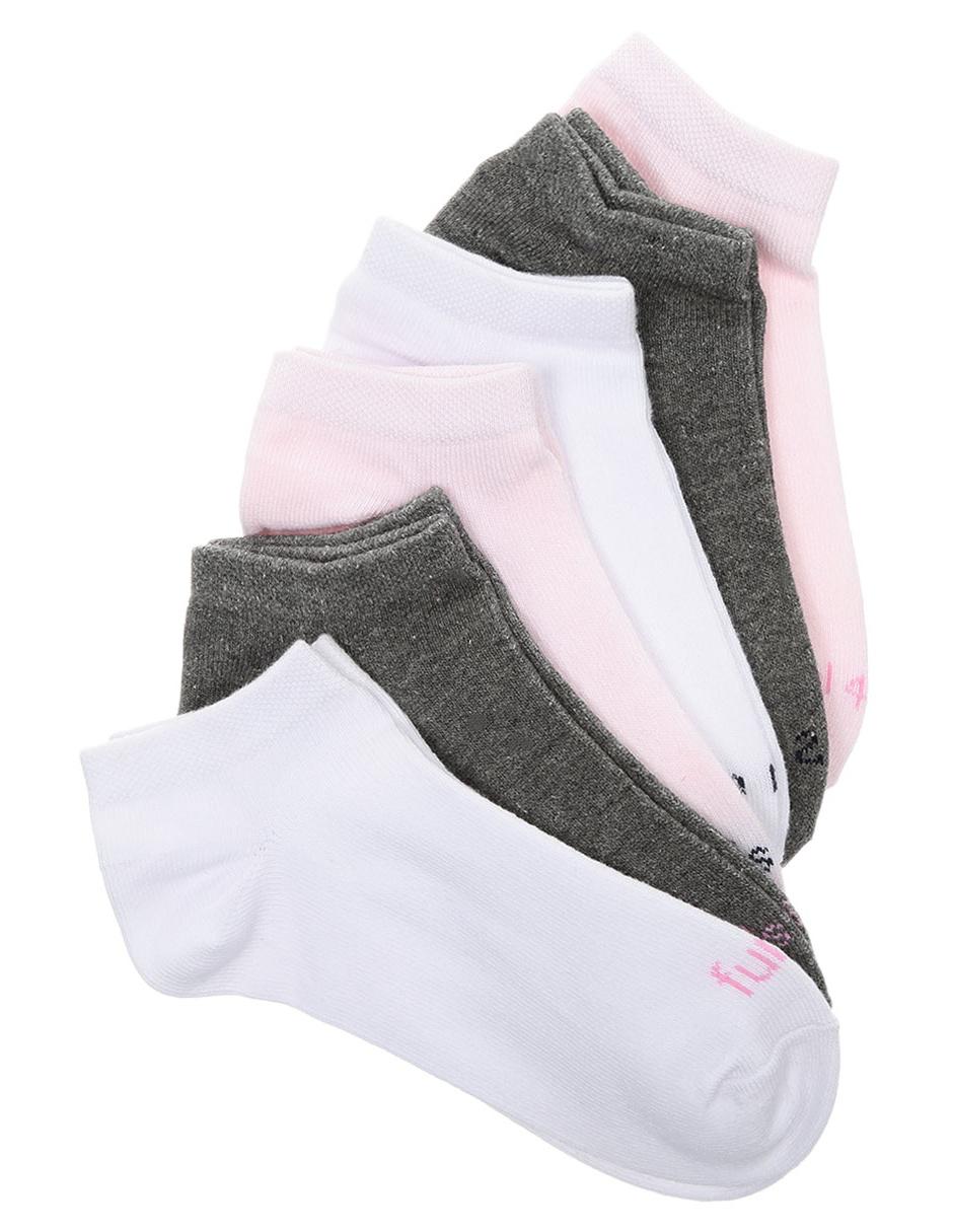 Calcetín Punto Blanco de algodón para niña 6 pares Calcetín Punto Blanco de algodón para niña 6 pares