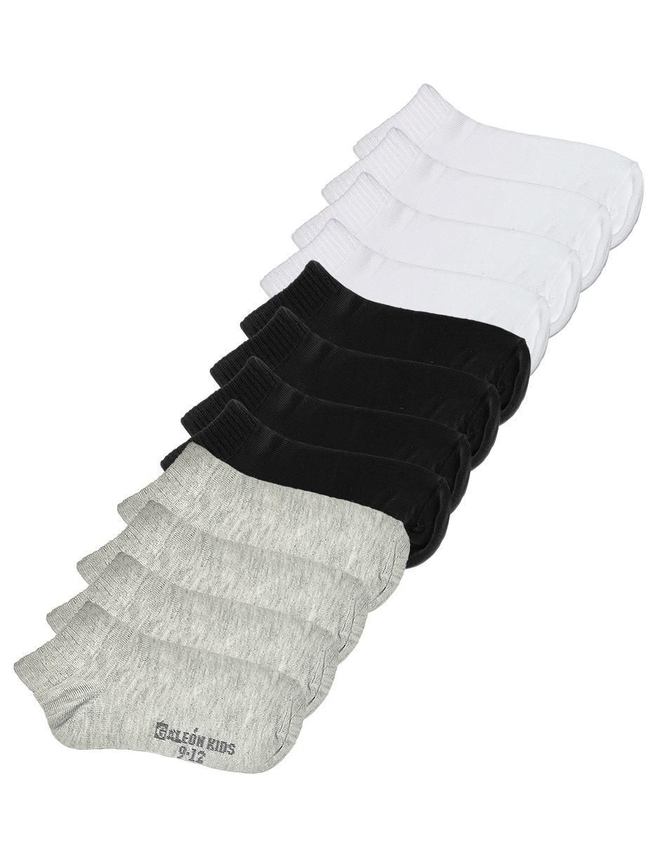 Calceta elástico de algodón para niño 12 pares Calceta elástico de algodón para niño 12 pares
