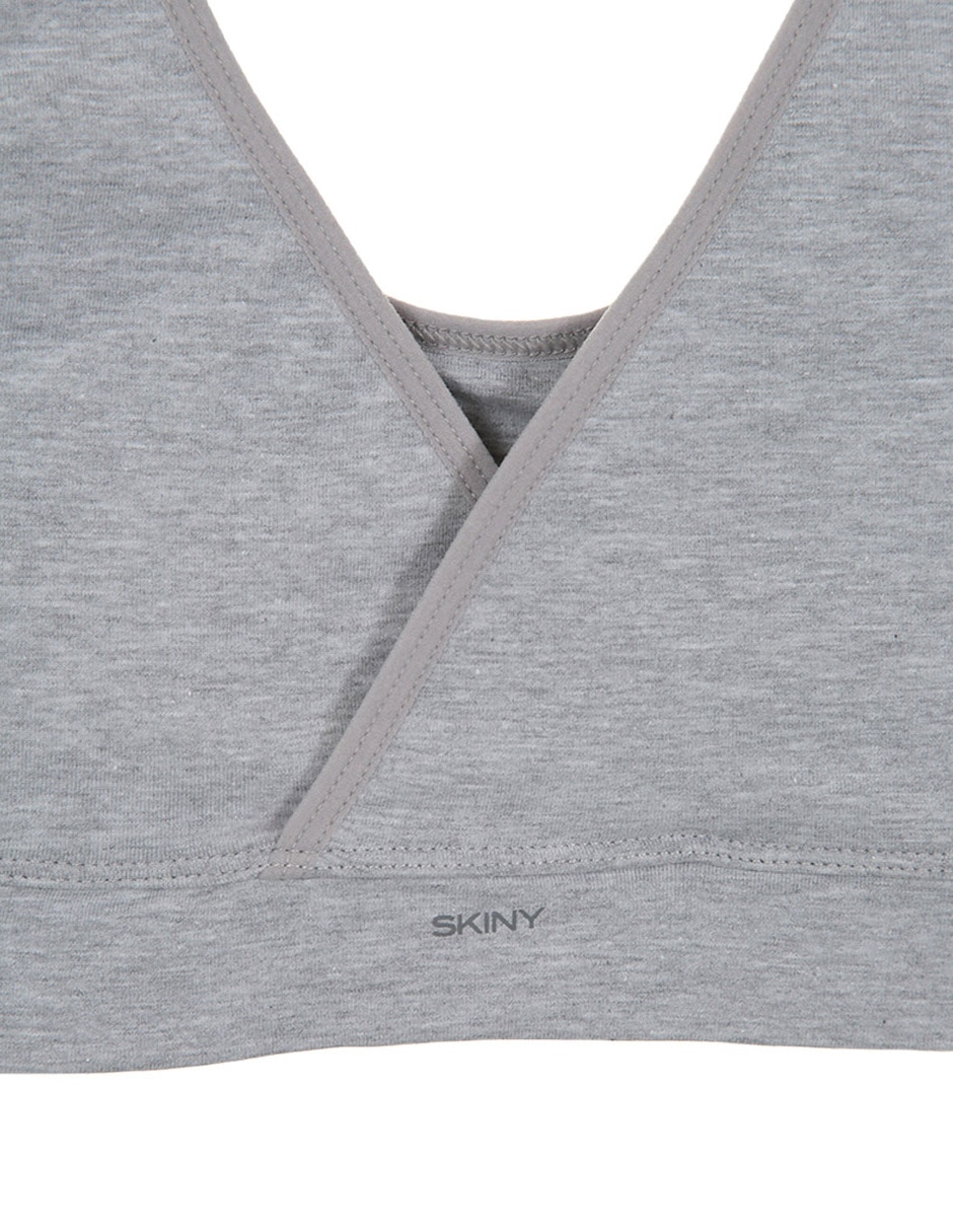 BRASSIERE SKINY TOP REVERSIB, 18, GRIS