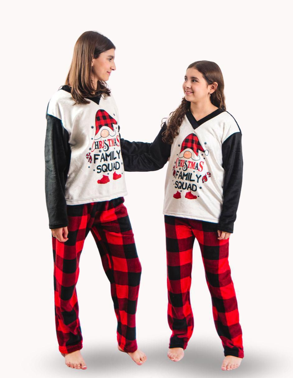 Conjunto pijama Family Squad En Navidad infantil 6