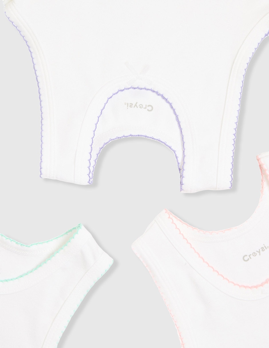 Set camiseta cuello redondo Baby para niña 3
