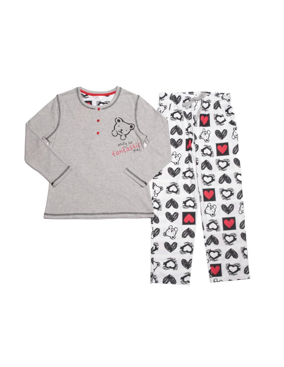 Conjunto pijama whispers oso para niña