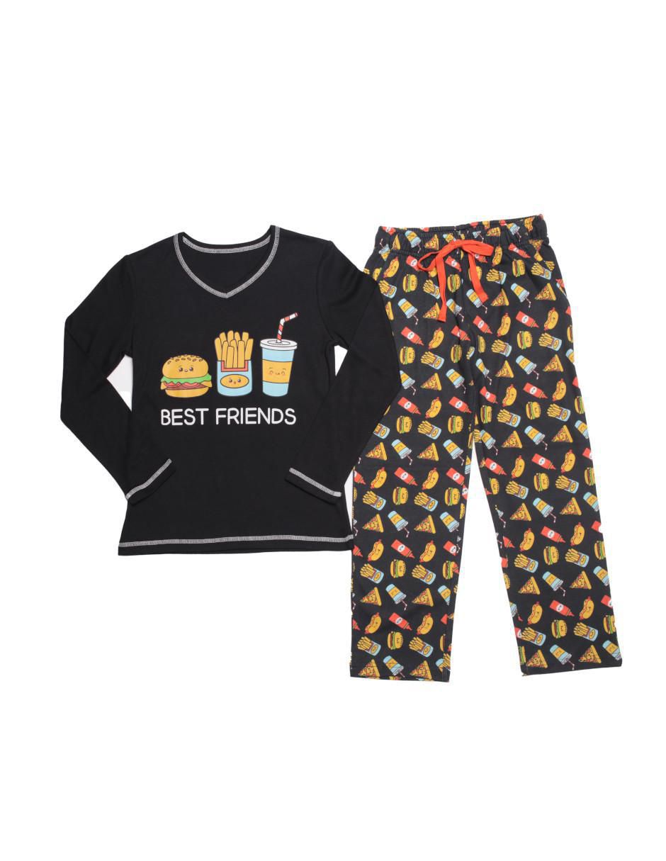Conjunto pijama whispers fast food para niña