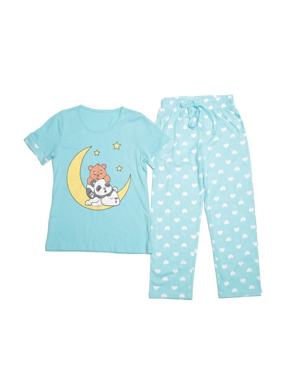 Conjunto pijama Whispers osos y luna para niña