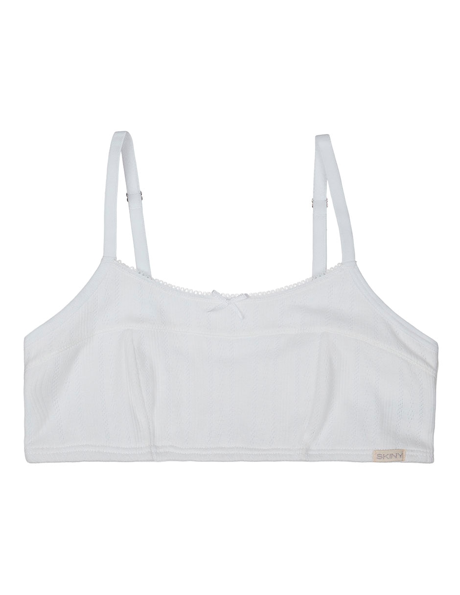 Top Pointelle Essentials de poliéster para niña Top Pointelle Essentials de poliéster para niña