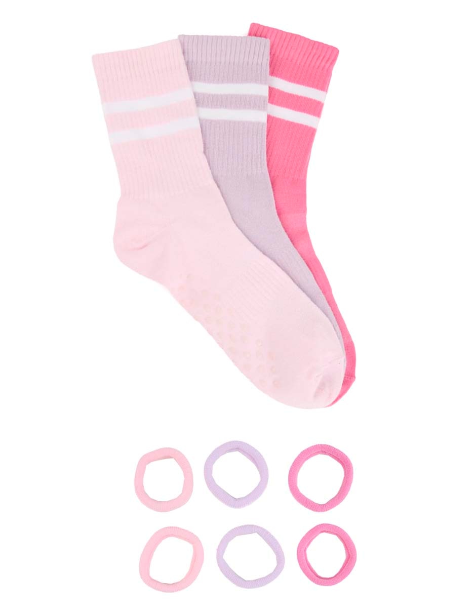 Set calceta de algodón para niña 3 pares
