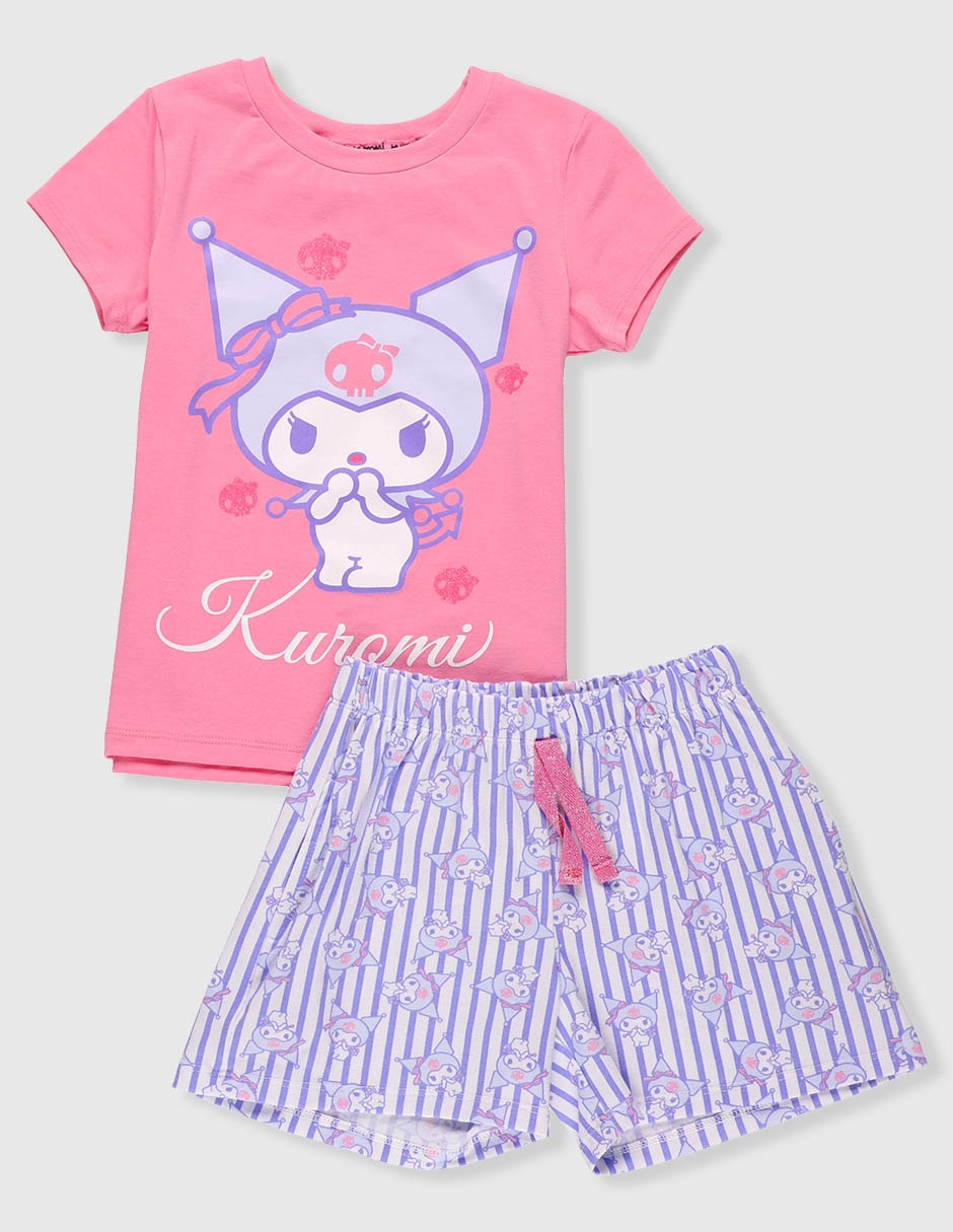 Conjunto pijama Hello Kitty Kuromi Smile para niña