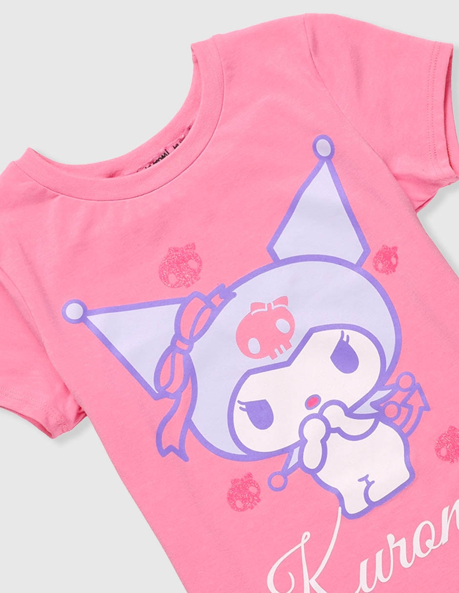 Conjunto pijama Hello Kitty Kuromi Smile para niña