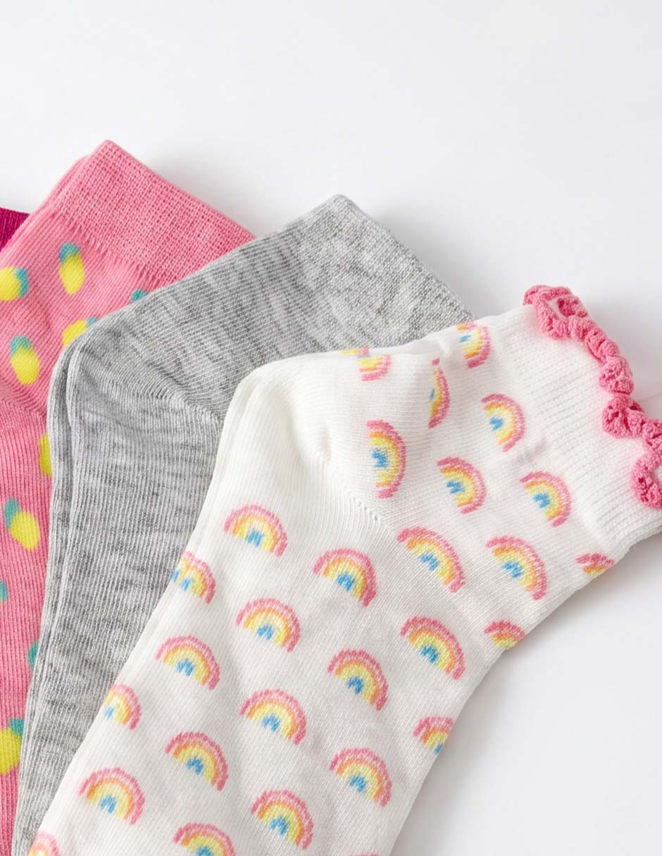 Set de calcetas de algodón para niña 7 pares