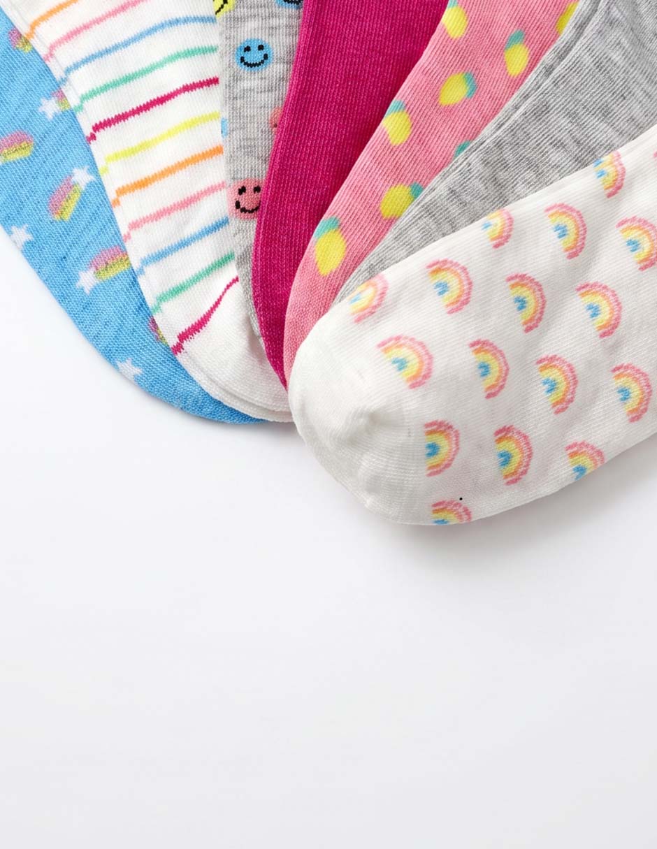 Set de calcetas de algodón para niña 7 pares