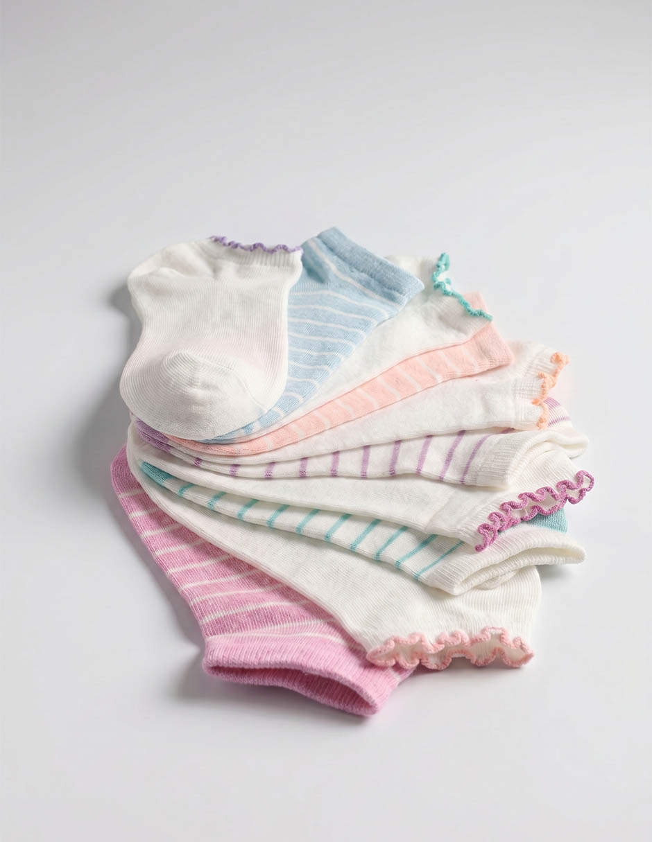 Set de calcetas de algodón para niña 10 pares