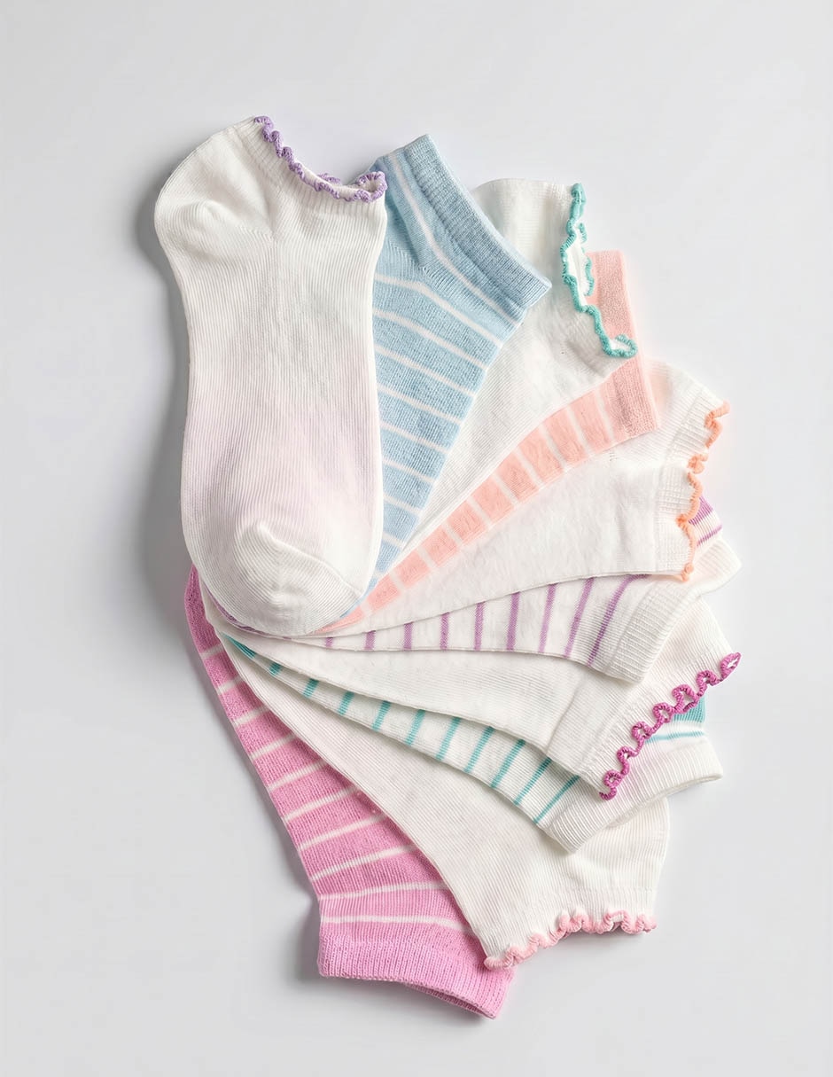 Set de calcetas de algodón para niña 10 pares