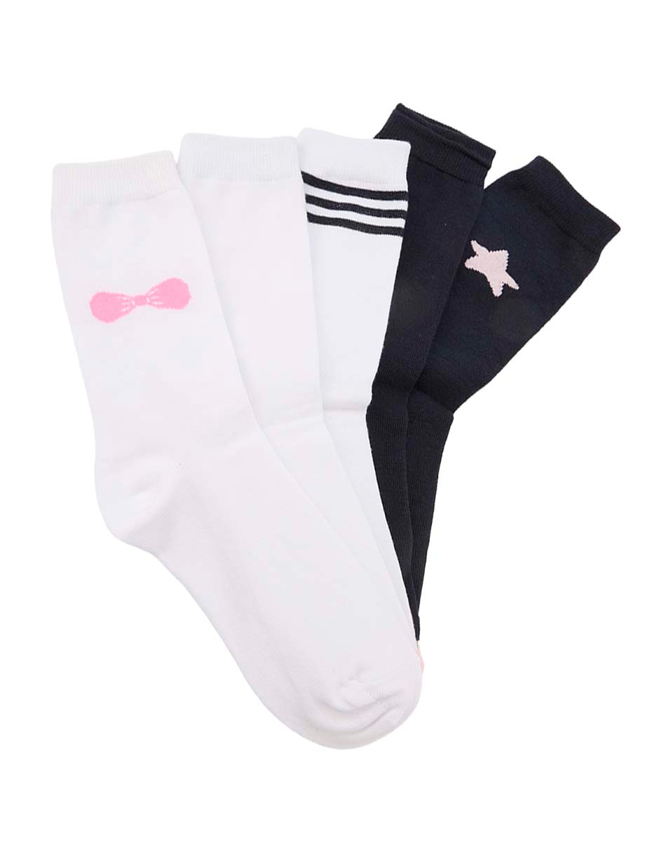 Set calcetín de algodón para niña 5 pares