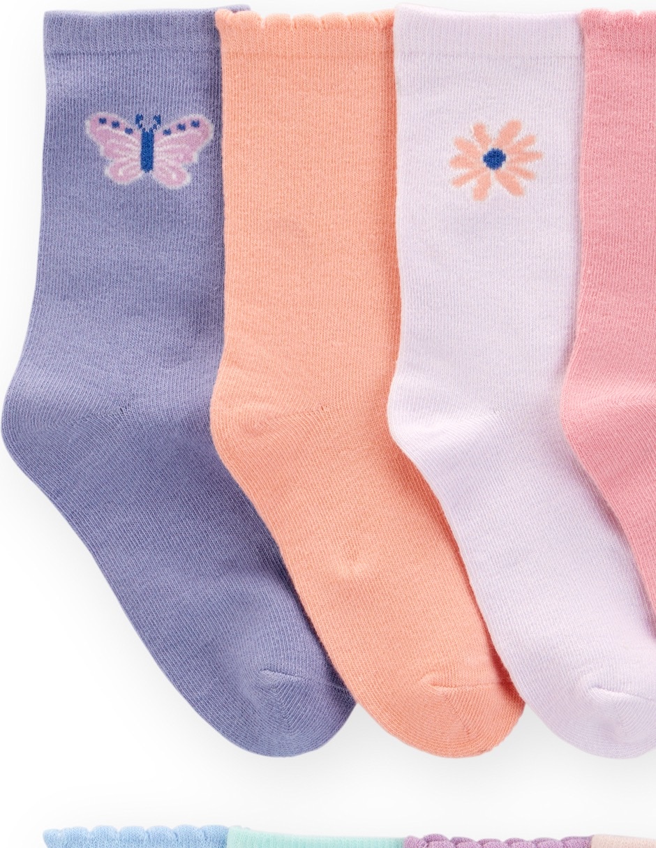 Set de calceta Carter's de algodón para niña 10 pares