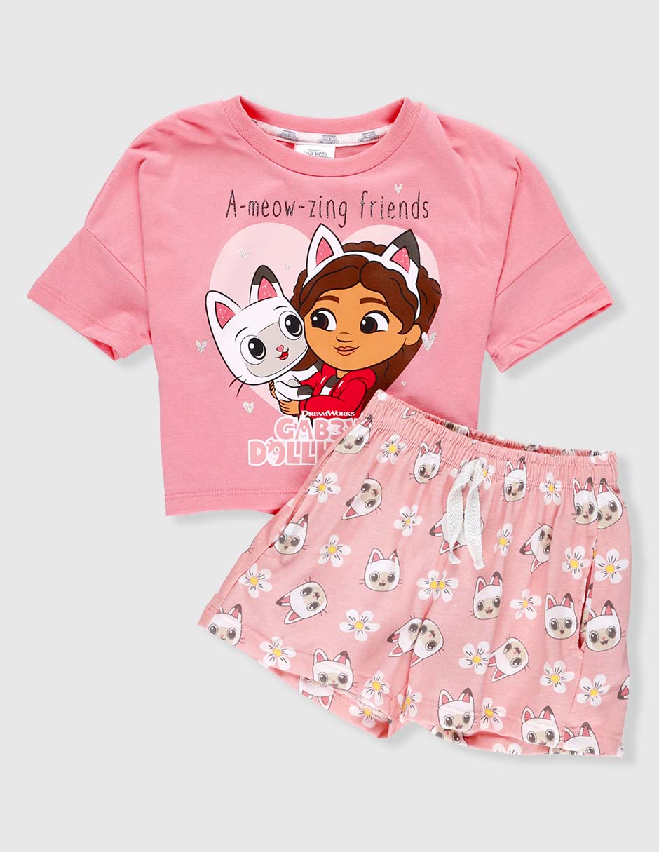 Conjunto pijama Gabby's Dollhouse Pandy Flowers para niña