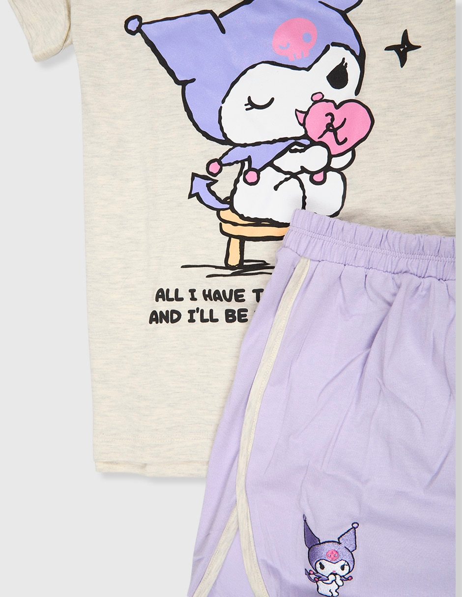 Conjunto pijama kuromi para niña