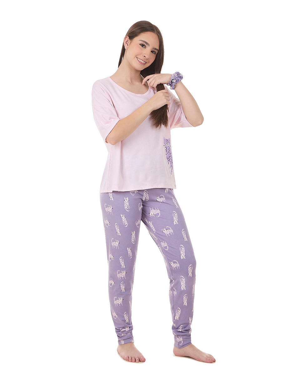 Conjunto pijama Skiny Meow Wow para niña