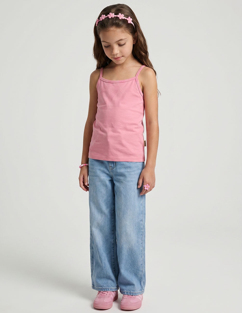 Camiseta cuello asimétrico baby creysi comfortable para niña