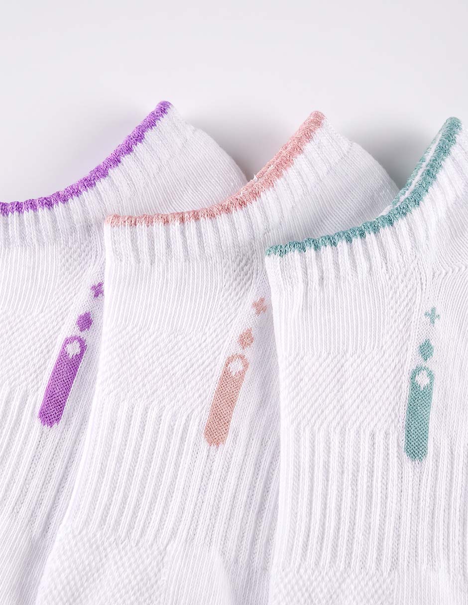 Set de tín punto blanco de algodón para niña 3 pares 2