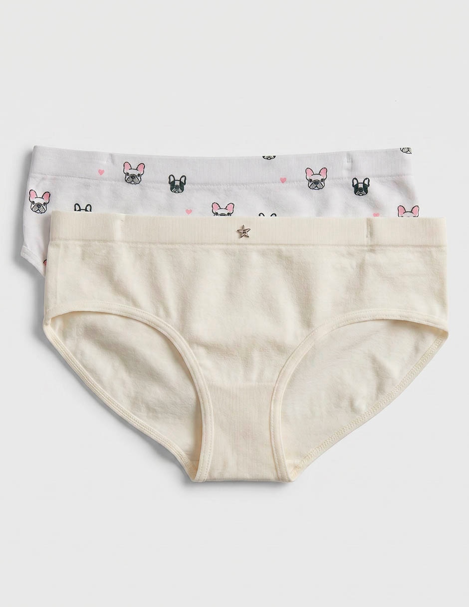 Set calzón punto blanco para niña 1