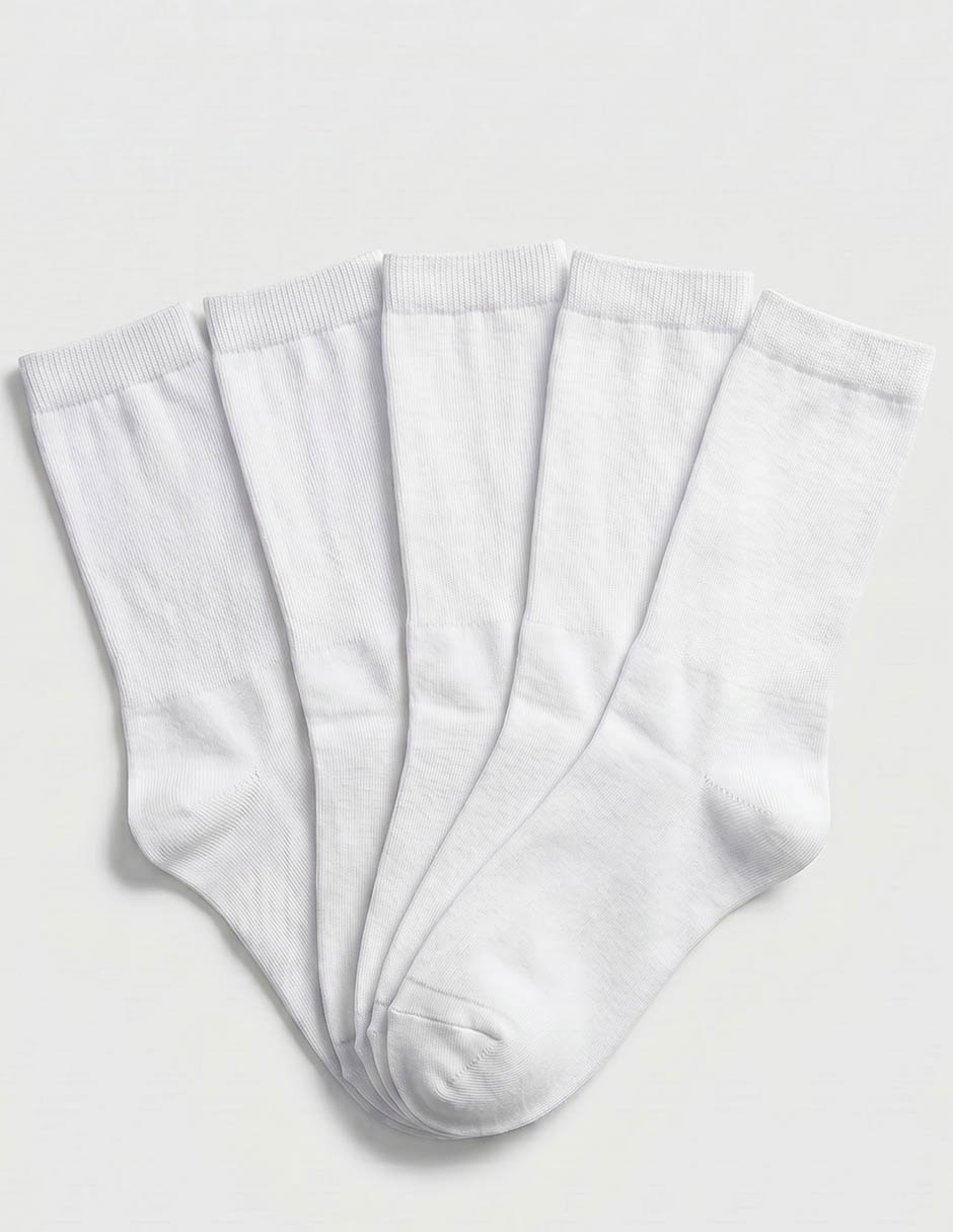 Calceta De Algodón Para Niño 5 Pares 1