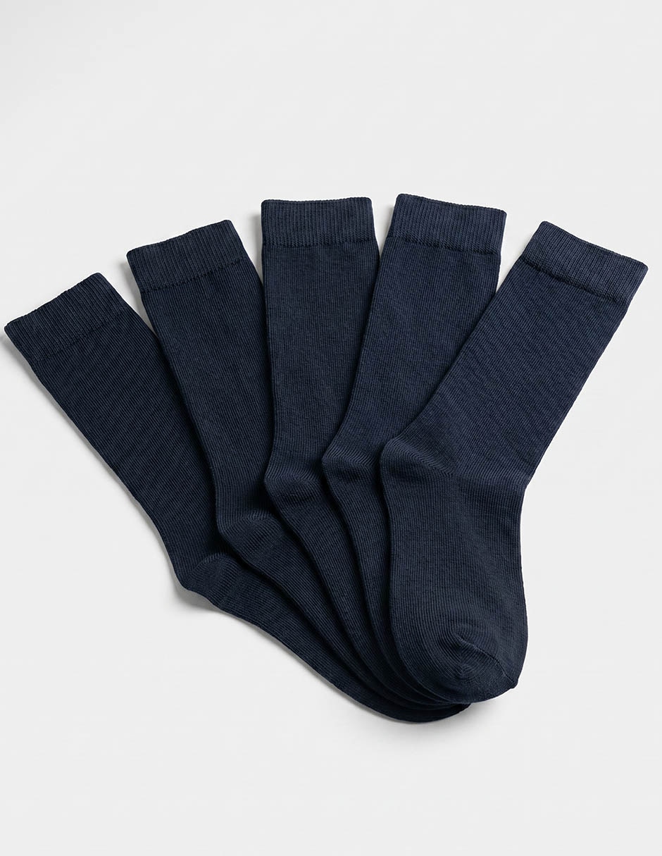 Calceta De Algodón Para Niño 5 Pares