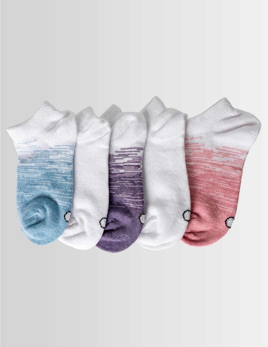 Set de tin punto blanco de algodón para niña 5 pares