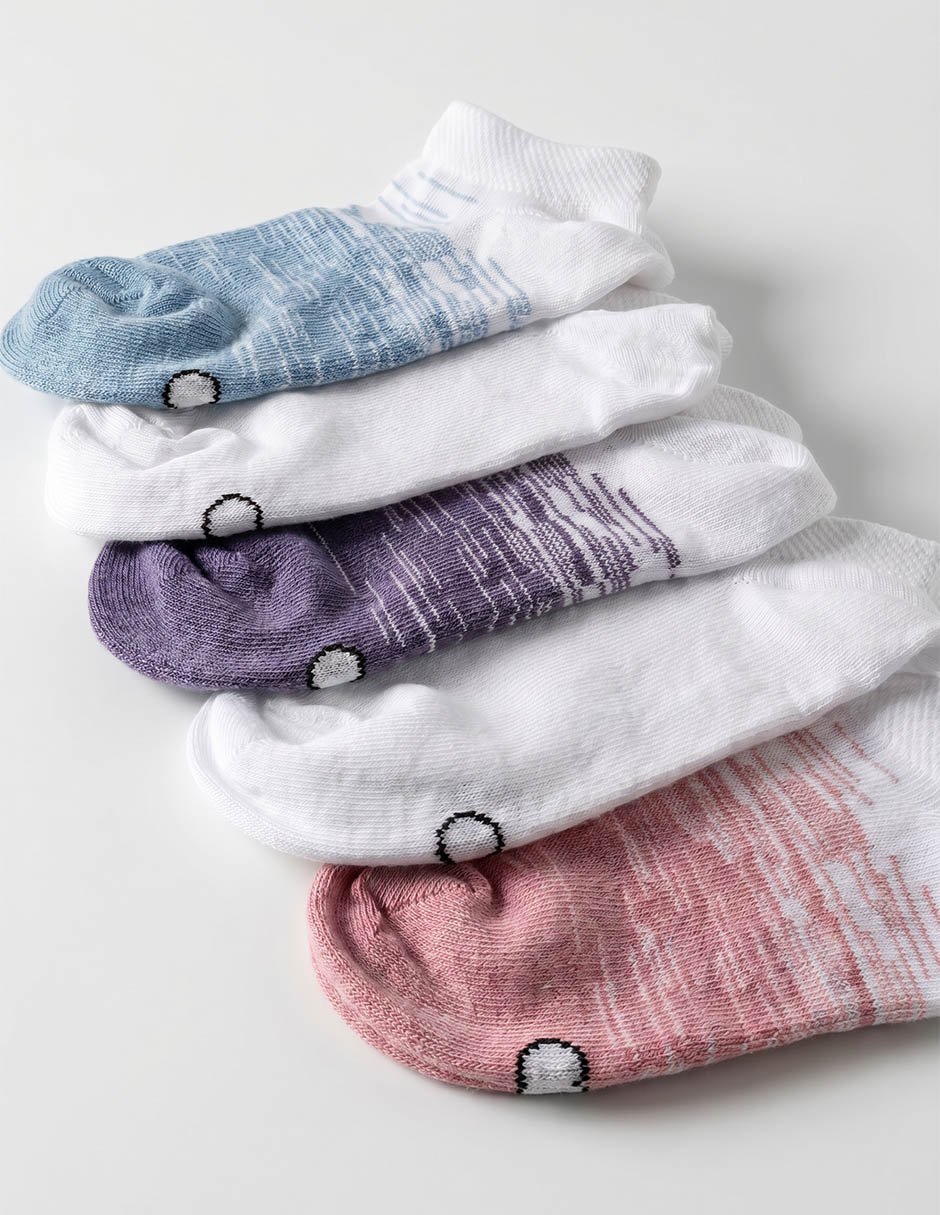 Set de tin punto blanco de algodón para niña 5 pares 3