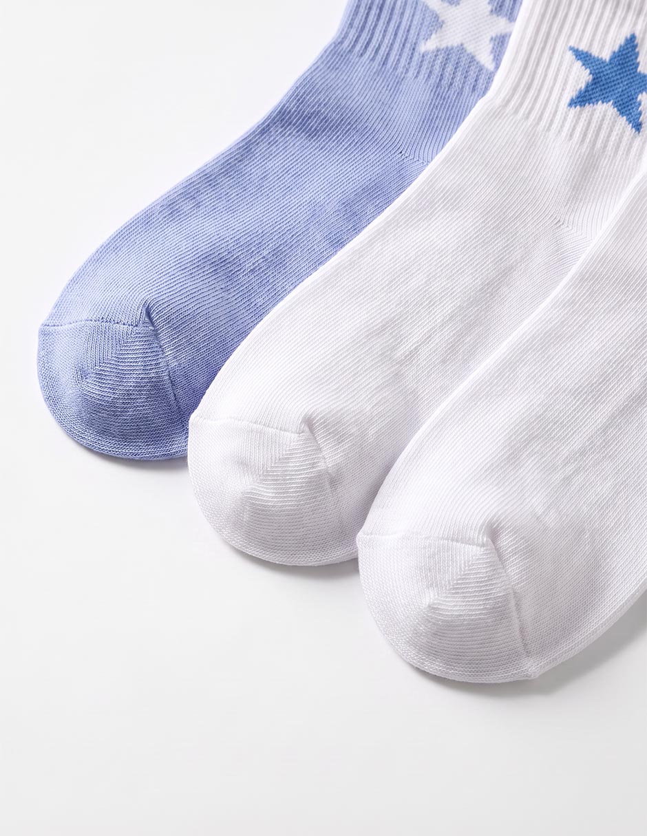 Set de tín punto blanco de algodón para niña 3 pares 3