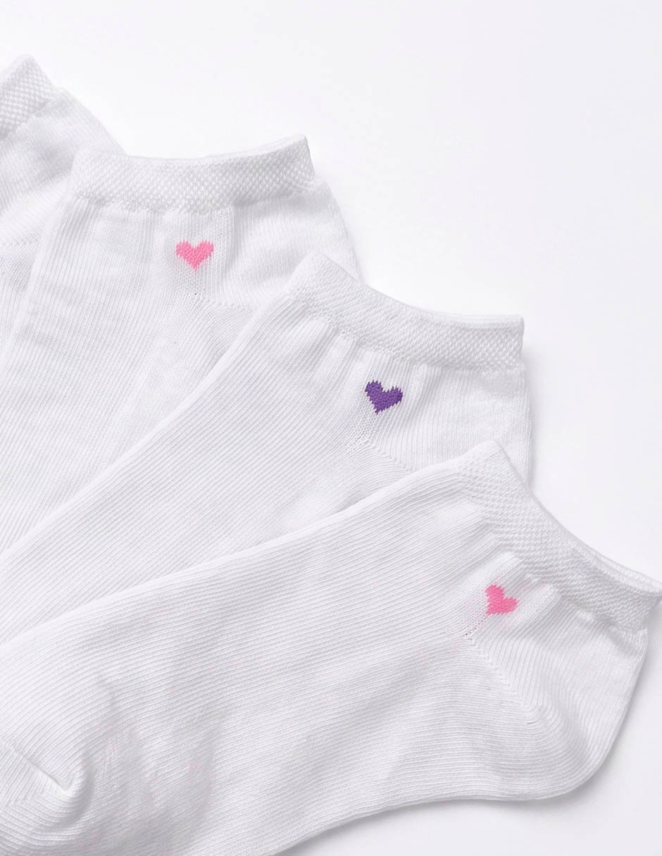 Set de tin punto blanco de algodón para niña 5 pares 2