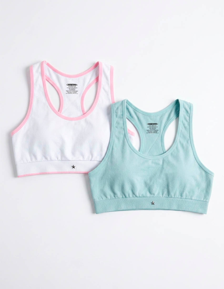 Set de top punto blanco para niña Set de top punto blanco para niña