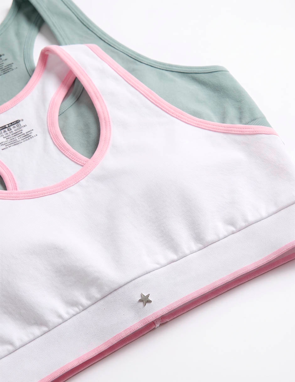 Set de top punto blanco para niña 3