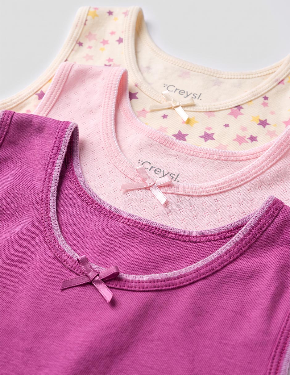 Set camiseta cuello redondo para niña 4