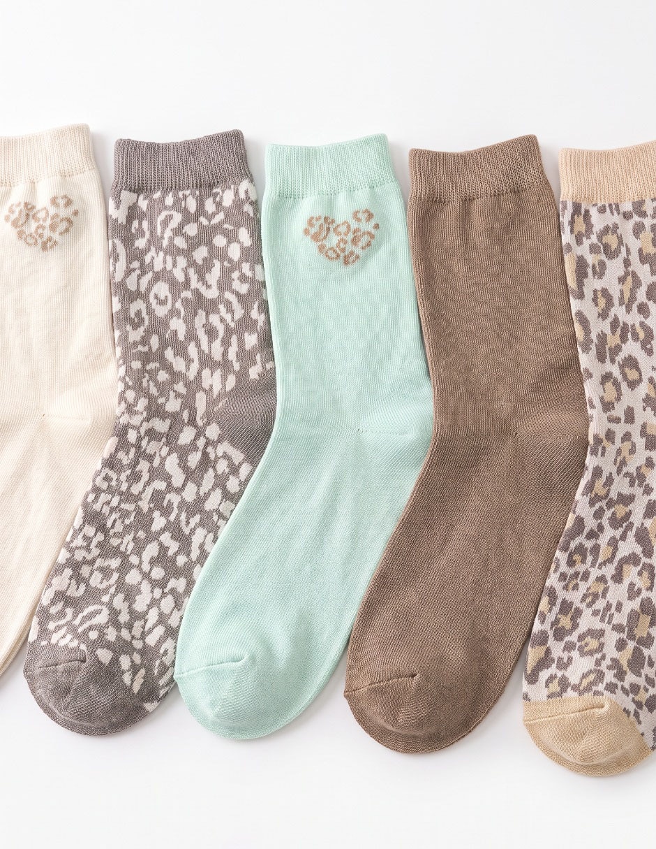 Set calceta de algodón para niña 5 pares 2
