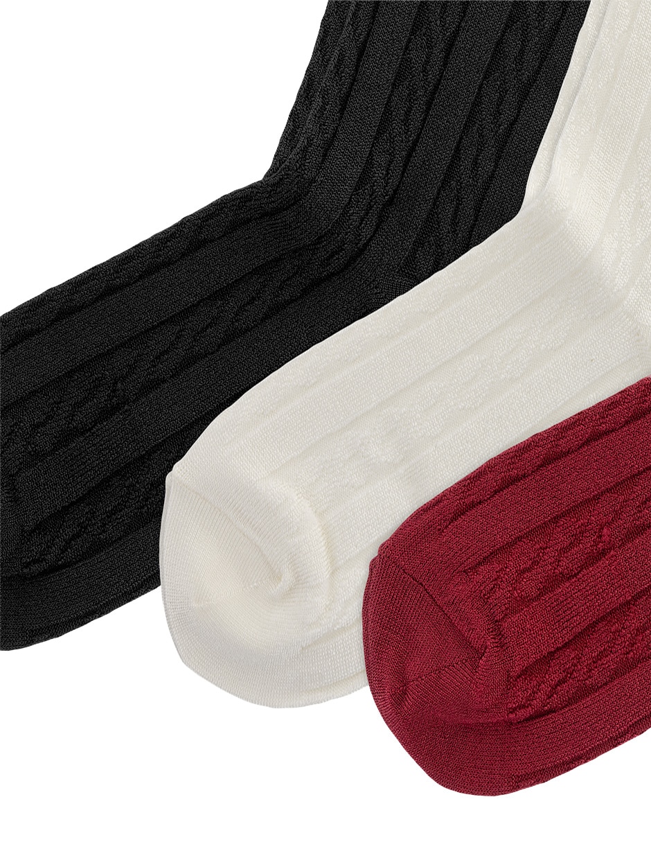 Set calcetín de nylon para niña 3 pares 3