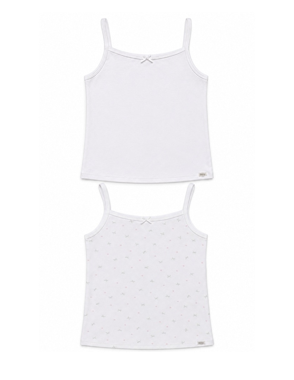 Camiseta cuello redondo essentials para niña