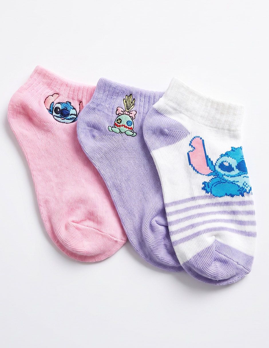 Tín stitch de algodón para niña 3 pares
