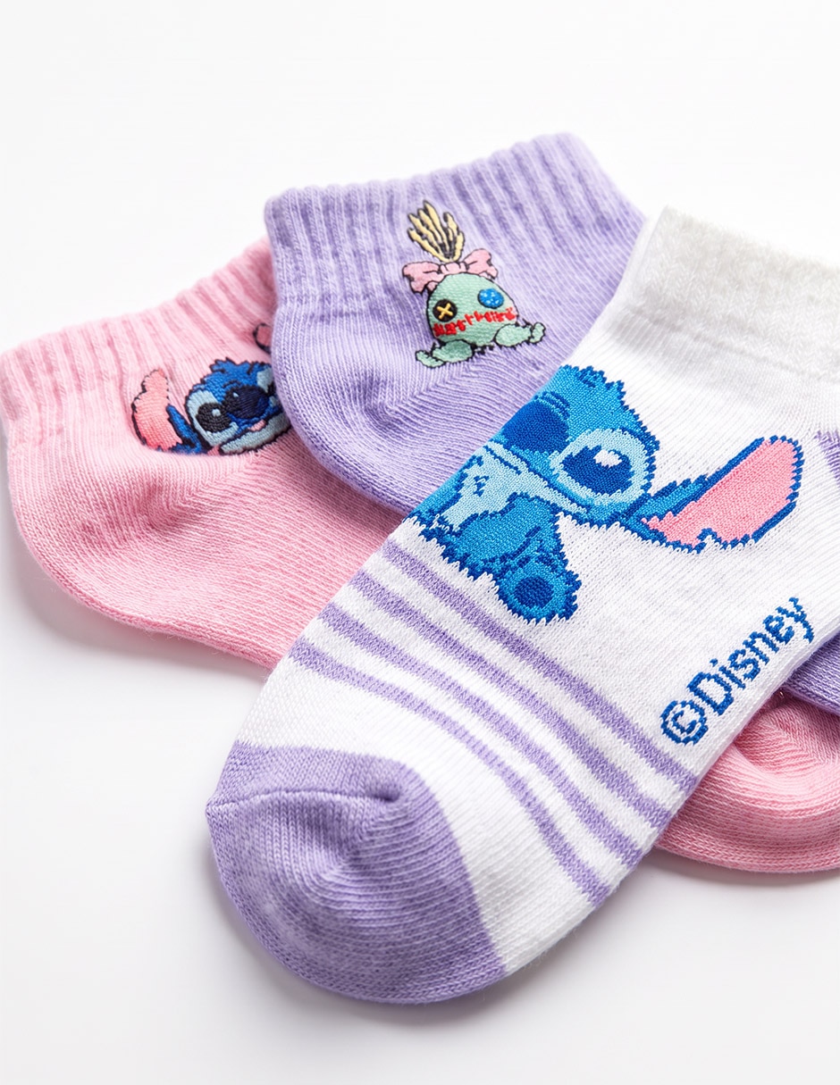 Tín stitch de algodón para niña 3 pares 3