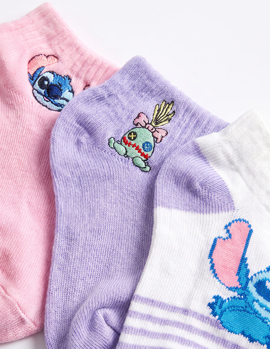 Tín stitch de algodón para niña 3 pares 2
