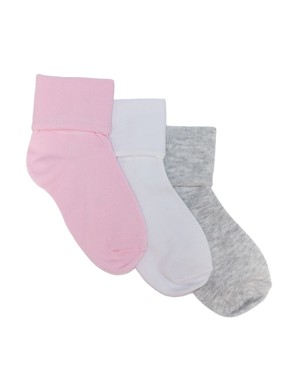 Set calcetín de algodón para niña 3 pares
