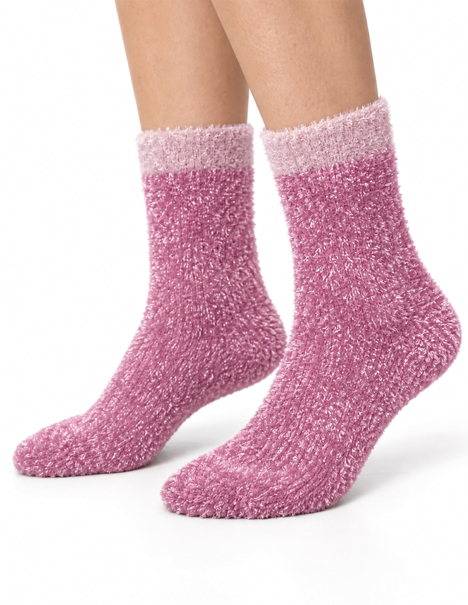 Calcetín antiderrapante para niña 2 pares 2