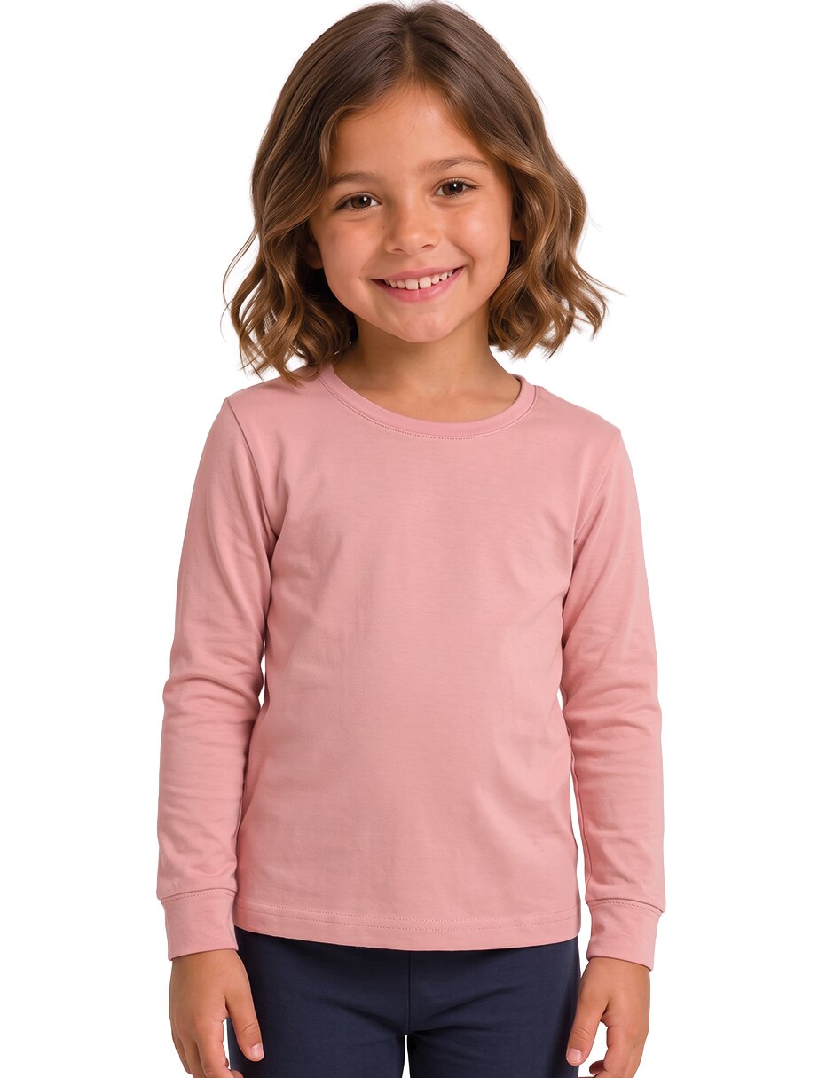 Camiseta cuello redondo para niña Camiseta cuello redondo para niña