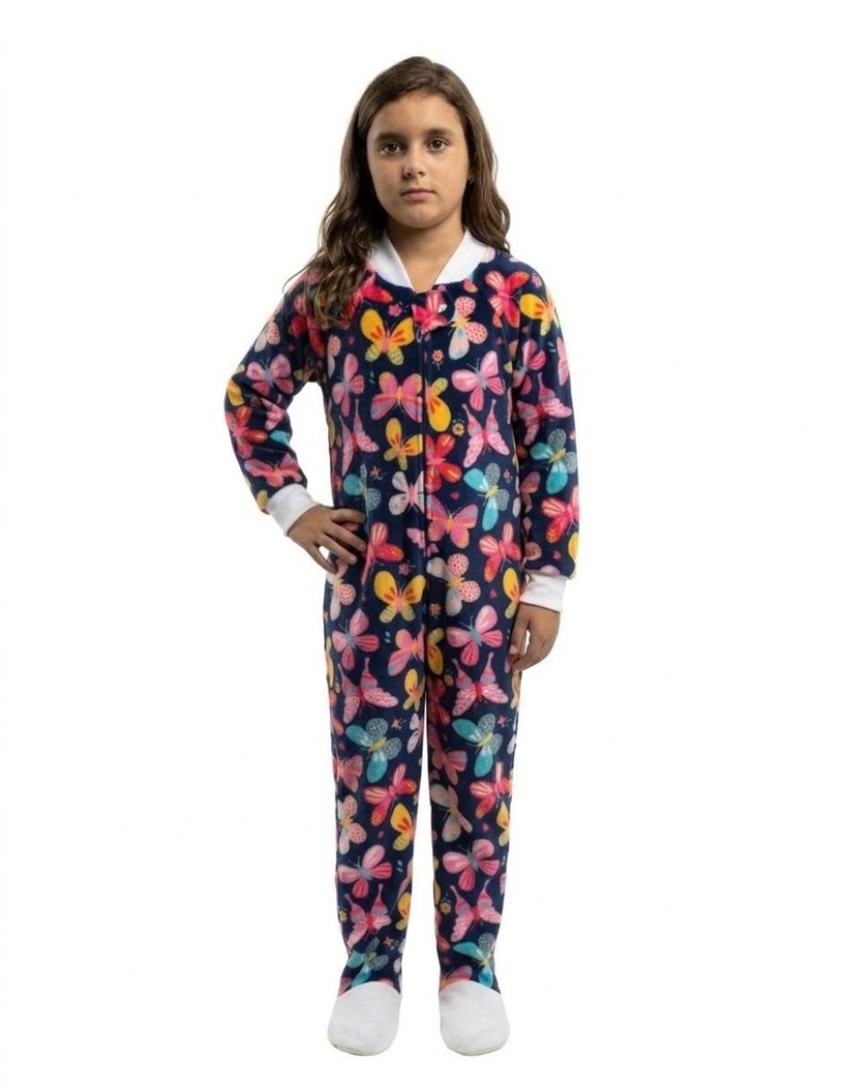 Mameluco Mariposas de Polar fleece para Infantil / Niños grandes Niña